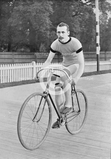 Portrait of cyclist GE Osmond, 1896.  Creator: RW Thomas.