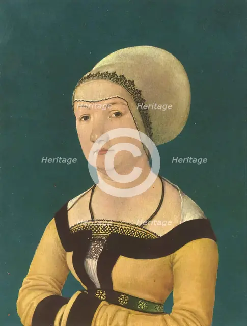 Portrait of a 34-year-old Woman, 1512. Creators: Hans Holbein the Elder, Ambrosius Holbein.