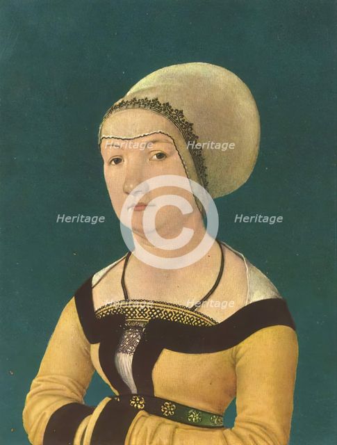 Portrait of a 34-year-old Woman, 1512. Creators: Hans Holbein the Elder, Ambrosius Holbein.