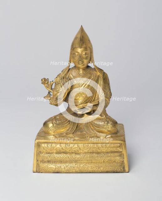 Portrait of a Tibetan Lama, possibly the Seventh Dalai Lama, 19th century. Creator: Unknown.