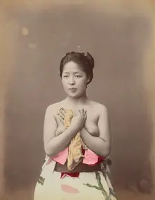 Portrait of a Topless Young Woman, 1870s-1890s. Creator: Baron Raimund von Stillfried