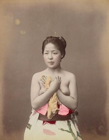 Portrait of a Topless Young Woman, 1870s-1890s. Creator: Baron Raimund von Stillfried