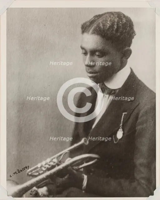 Portrait of a Trumpeter, 1918. Creator: C. M. Battey.