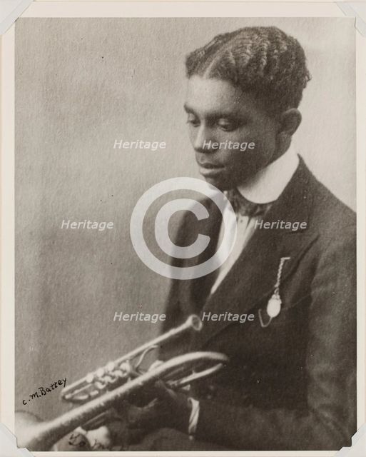 Portrait of a Trumpeter, 1918. Creator: C. M. Battey.