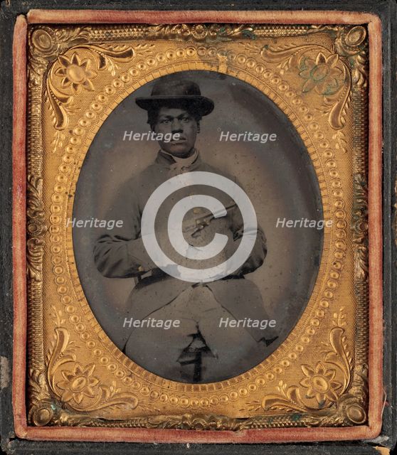 Portrait of a USCT Private, 1863-1865. Creator: Unknown.