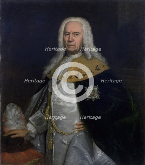 Portrait of A.Ushakov, the Head of the Secret Chancellery, 1750. Creator: Unknown.
