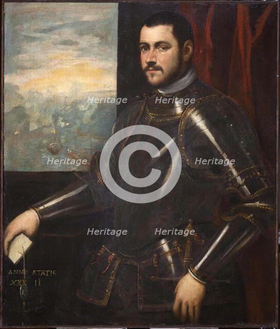 Portrait of a Venetian admiral, 16th century. Creator: Tintoretto, Domenico, (Workshop)  .