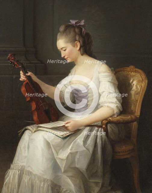 Portrait of a violinist , 1773. Creator: Anne Vallayer-Coster.