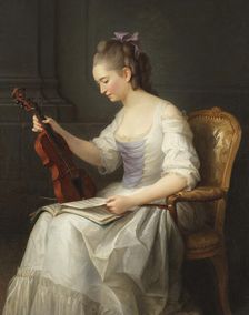 Portrait of a violinist , 1773. Creator: Anne Vallayer-Coster