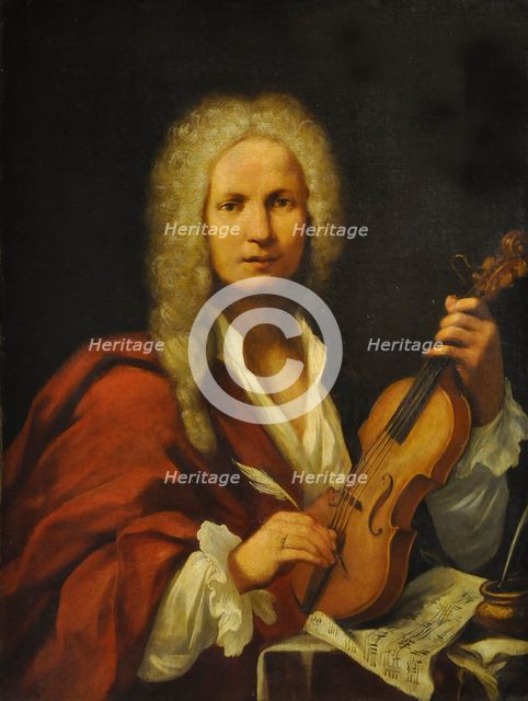 Portrait of a violinist (Antonio Vivaldi?), c1723. Creator: Anonymous.