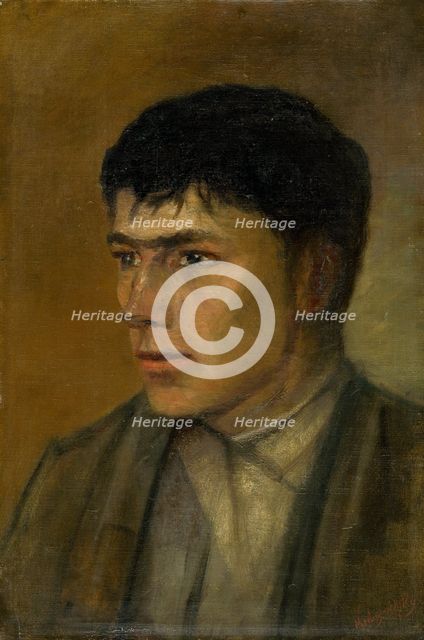 Portrait of a Village Lad, after 1910. Creator: Ladislav Mednyanszky.