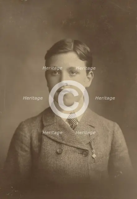 Portrait of a well-dressed young boy, about 1880. Creator: Unknown.