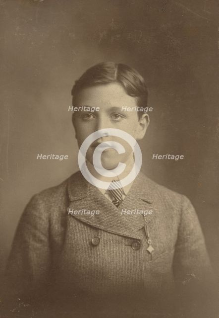 Portrait of a well-dressed young boy, about 1880. Creator: Unknown.