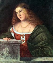 Portrait of a Woman 1485-1547, (1930).Artist: Giovanni Cariani