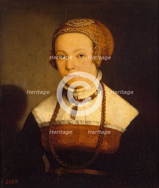 Portrait of a Woman, 1548. Creators: Christoph Amberger, Jan van Scorel.