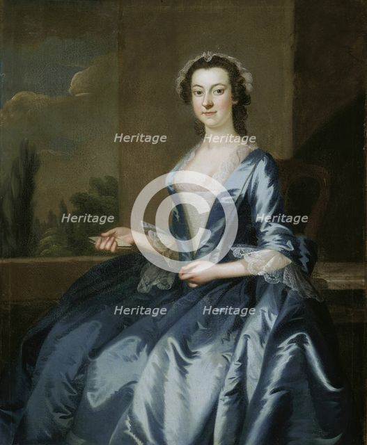 Portrait of a woman, 1749/52. Creator: John Wollaston.