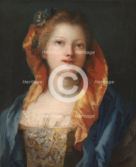 Portrait of a Woman, 1762-1770. Creator: Giovanni Domenico Tiepolo (Italian, 1727-1804).