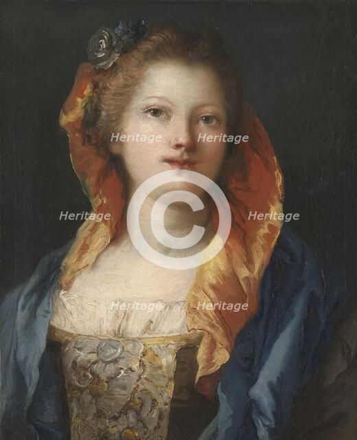 Portrait of a Woman, 1762-1770. Creator: Giovanni Domenico Tiepolo (Italian, 1727-1804).