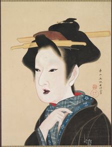 Portrait of a Woman, 1800s. Creator: Gion Seitoku (Japanese, 1781-1829?)