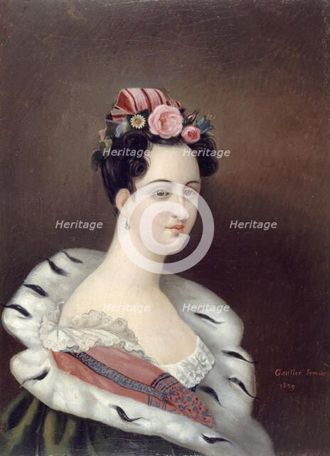 Portrait of a woman, 1829. Creator: Theophile Gautier.