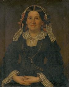 Portrait of a Woman, 1855-1860. Creator: Karl Berthold Fischer