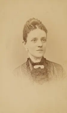 Portrait of a woman, 1865-1870. Creator: J. Wood