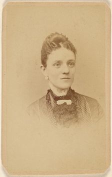 Portrait of a woman, 1865-1870. Creator: J. Wood