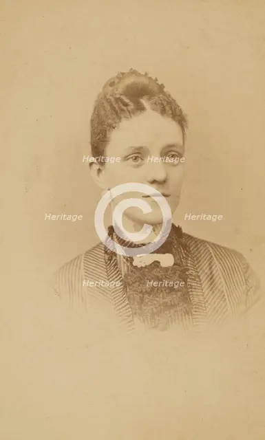 Portrait of a woman, 1865-1870. Creator: J. Wood.