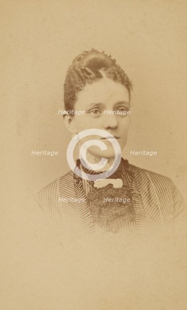 Portrait of a woman, 1865-1870. Creator: J. Wood.