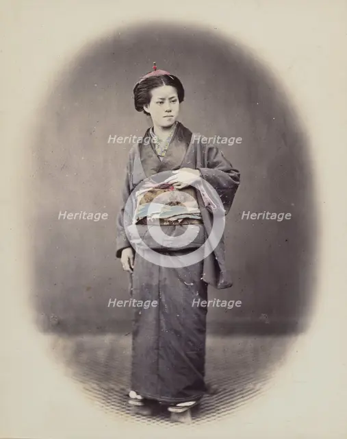 Portrait of a Woman, 1868. Creator: Felice Beato.