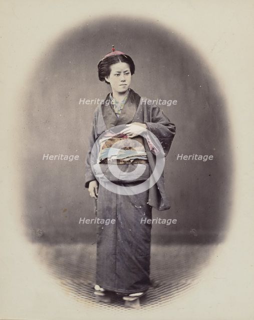 Portrait of a Woman, 1868. Creator: Felice Beato.