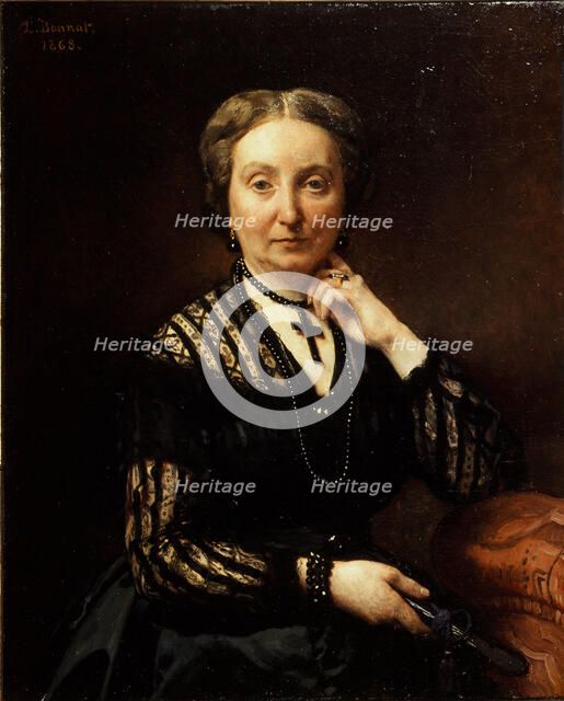 Portrait of a woman, 1868. Creator: Leon Joseph Florentin Bonnat.