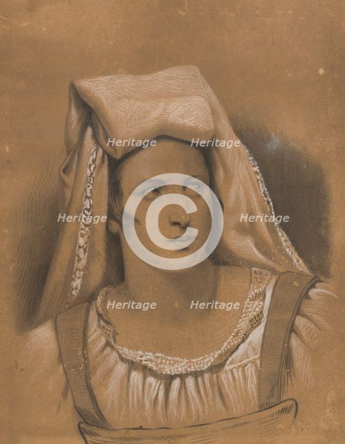 Portrait of a woman, 1860-1870. Creator: Frantisek Klimkovic.