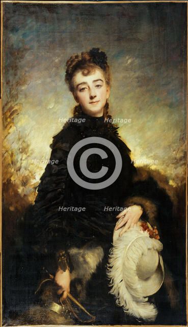 Portrait of a woman, 1876. Creator: Charles Chaplin.