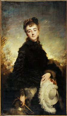 Portrait of a woman, 1876. Creator: Charles Chaplin