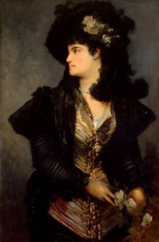 Portrait of a Woman 1870s-1880s. Creator: Makart, Hans (1840-1884)