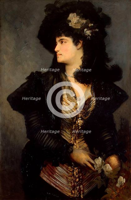 Portrait of a Woman', 1870s-1880s. Creator: Makart, Hans (1840-1884).