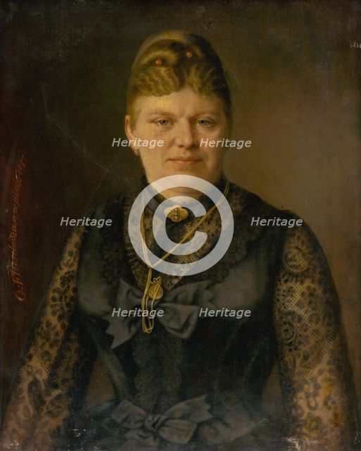 Portrait of a Woman, 1887. Creator: Georg Fleischmann.