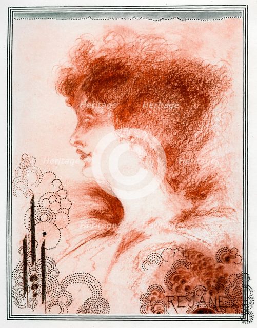 Portrait of a woman, 1898.Artist: Aubrey Beardsley