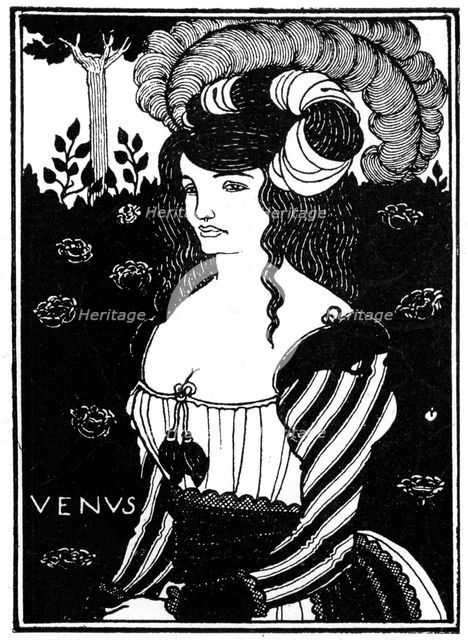 Portrait of a woman, 1898.Artist: Aubrey Beardsley