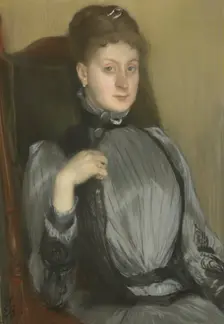Portrait Of A Woman, 1890. Creator: Jacques Emile Blanche