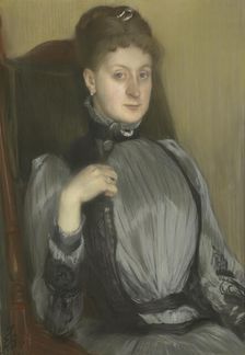 Portrait Of A Woman, 1890. Creator: Jacques Emile Blanche
