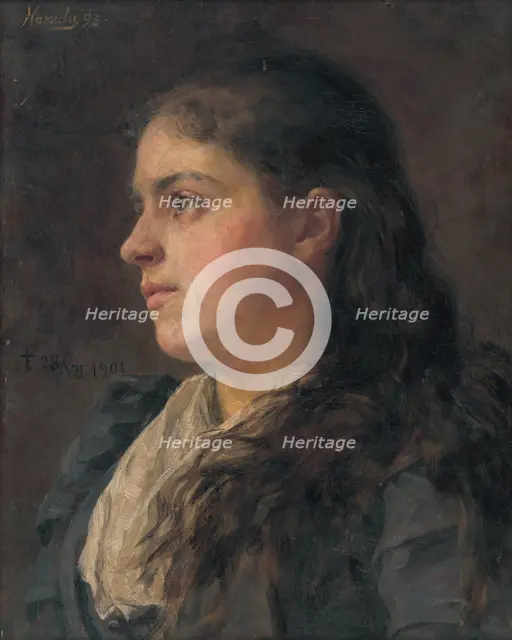 Portrait of a Woman, 1893. Creator: Jozef Hanula.