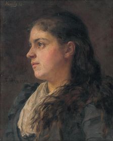 Portrait of a Woman, 1893. Creator: Jozef Hanula