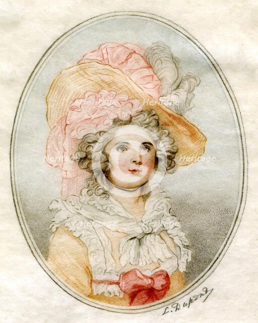 'Portrait of a woman', 18th century.Artist: Louis Dupont