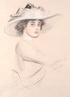 Portrait of a Woman, 1909. Creator: Helleu, Paul César (1859-1927)