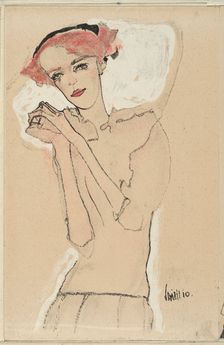 Portrait of a Woman, 1910. Creator: Egon Schiele