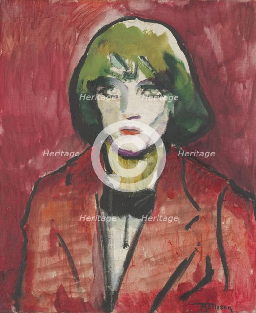 Portrait of a Woman, 1911. Creator: Thorvald Hellesen.