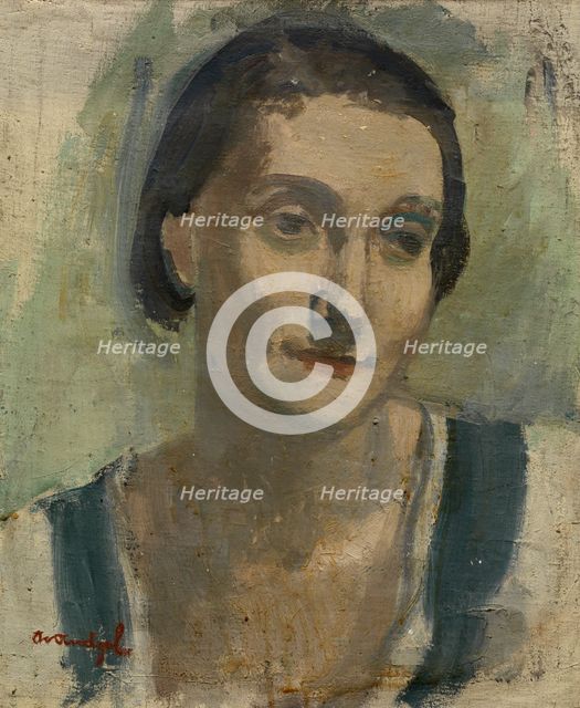 Portrait of a Woman, 1940s? Creator: Albert Van Dyck.