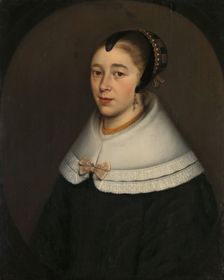 Portrait of a Woman, thought to be Catharina Kettingh (1626/27-73), Wife of Bartholomeus..., 1650. Creator: Dirck Craey